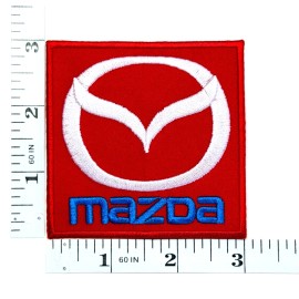 Unbranded Embroidered Patch - Red/Blue/White - Mazda - NEW - Iron-on