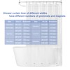 60 x 72 Clear Shower Curtain Liner with Magnets and
