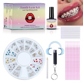 Tooth Gems Kit, DIY Teeth Gem Kit, Fashionable Removable Tooth Gems for Women, Diamond Crystal Teeth Gems for Tooth Decor-Teeth Gems
