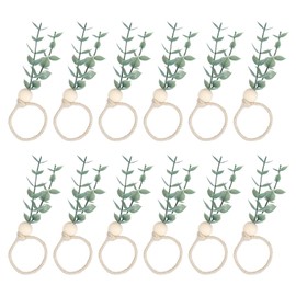 sourcing map 24Pcs Napkin Rings, Rustic Farmhouse Table Napkin Holders Serviette Buckles for Decoration Adornment Wedding Parties, Banquet, 112 mm