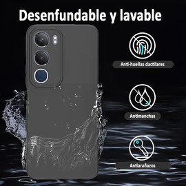 QWYJ Funda para Vivo Y19S Case Protectora de TPU Suave Ultrafina Matte Minimalista Carcasa para Vivo Y19S Funda Liso(Negro)