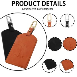 Leather Key Card Holder for Model Y/3/X/S, Card Key Holder, Suede Material Key Card Cover Case Key Holder Protector Compatible with Model 3 Y, 2 PCS
