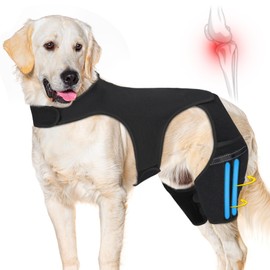 Dog Knee Brace for Back Leg, Double Leg Brace Fit Large to Small Dogs Strong Support Dog ACL Hip Brace with 2 Metal Strips for Hip Dysplasia, CCL, Ligament Injuries or Osteoarthritis (X-Large)