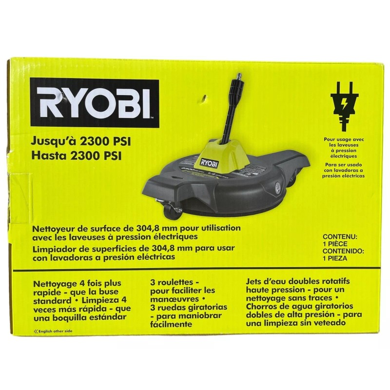 RYOBI 12" 3100PSI Electric Pressure Washer Surface Cleaner Attachment RY31SC312