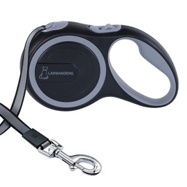 26FT Long Retractable Dog Leash Up to 110lbs, 360°Tangle-Free Heavy Duty Dog Lead with Anti-Slip Handle for Small/Medium/Large Dogs,Grey