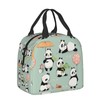 JIMOWANG Panda Portable Lunch Bag Compact Tote Bag Reusable Lunch