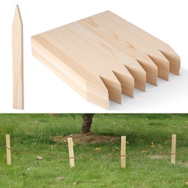 48PCS Grade and Survey Stakes 12 Inch Wooden Garden Grading Stakes Garden and Sign Posts Fence Stake for for Plant Support Silt Fence Yard Farm Survey Boundaries Baselines