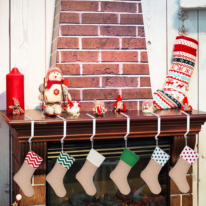 Sunshane Christmas Stocking Holders Metal Mantel Stocking Hanger Hooks Fireplace