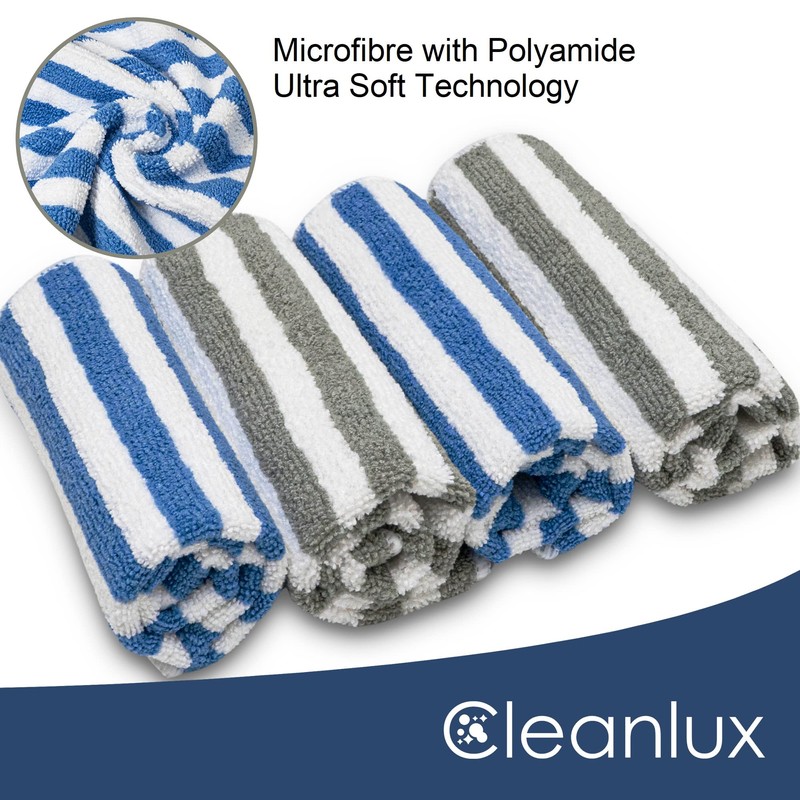 CLEANLUX Microfibre Cleaning Cloths - Commercial Grade 12 Pack 300GSM