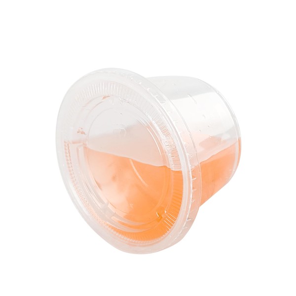 Ezselect 3.25oz 100 set Clear Souffle Cups with Lids, Condiment