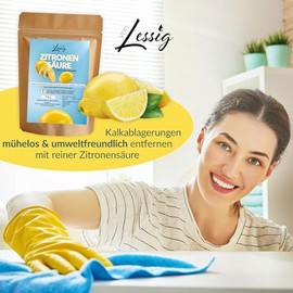 Lessig 900 g Citric Acid Powder Monohydrate E330 Powder Food Grade Pure Citric Acid Cooking Baking Cleaning Cleaning