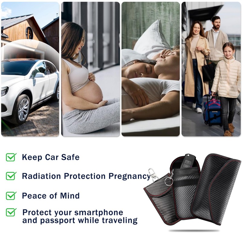Faraday Pouch for Car Key, WEKUBA 3 Packs of Faraday
