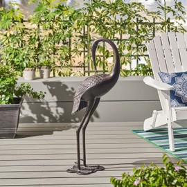 Christopher Knight Home 304570 Sunny Outdoor 39 Inch Aluminum Crane, Shiny Copper