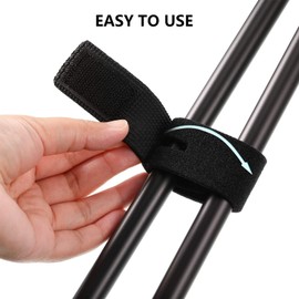 6Heavy Duty Velcro Cable Ties - Adjustable Velcro Straps for Fishing Rod Holder & Organizer | Weatherproof Hook & Loop Fishing Accessories for Boat/Carp/Tackle Box | Reusable Securing Straps (30cm)