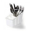 Delfinware 2500 W Plastic Cutlery Basket, White, 19 x 10.5