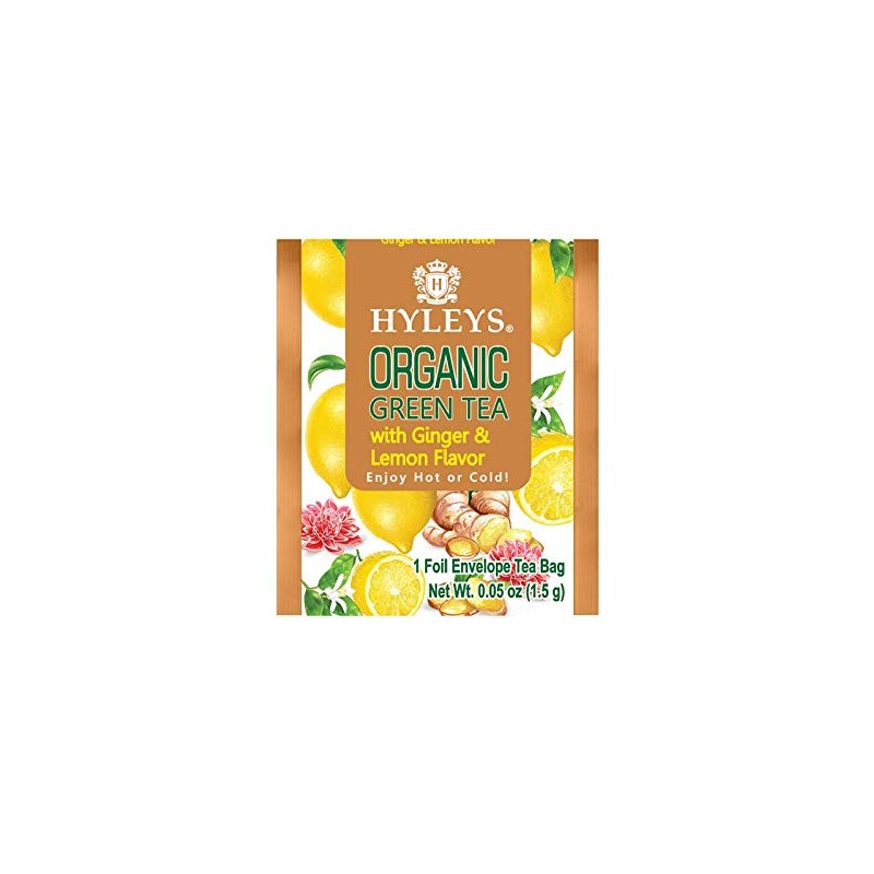 Hyleys Organic Green Tea Ginger and Lemon Flavor - 25