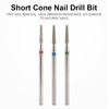 Rolabling Short Cone Nail Drill Bit Nail Polish Gel Removal