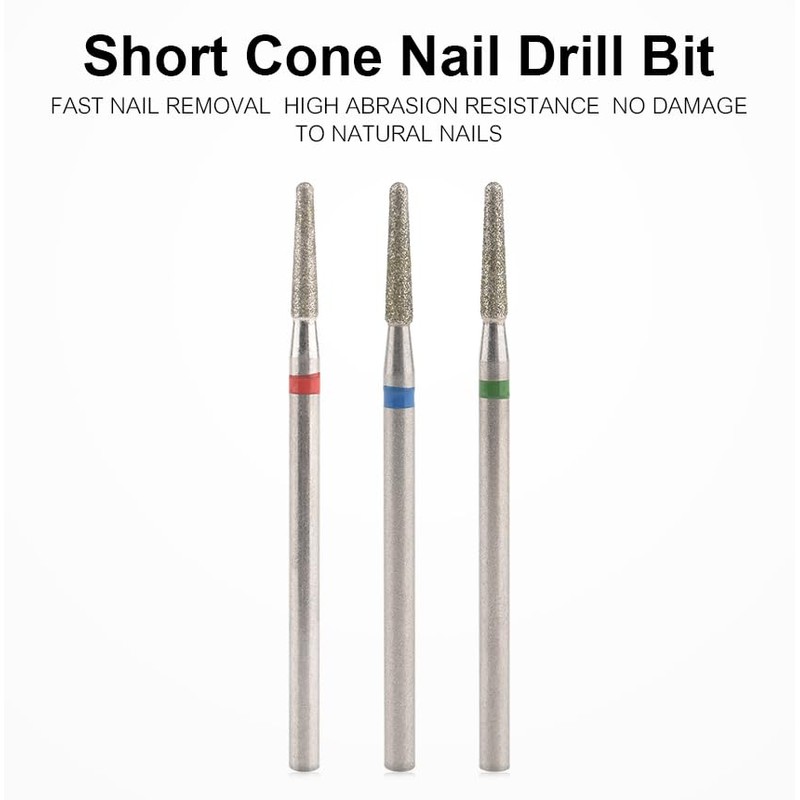Rolabling Short Cone Nail Drill Bit Nail Polish Gel Removal