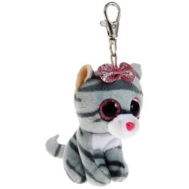 TY Toys Beanie Boo's Clip Cat Kiki - 7 CM,Gray,35243