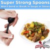 Extra Sturdy, Pro-Grade Plastic Soup Spoons 100 CT. Black, Heavy