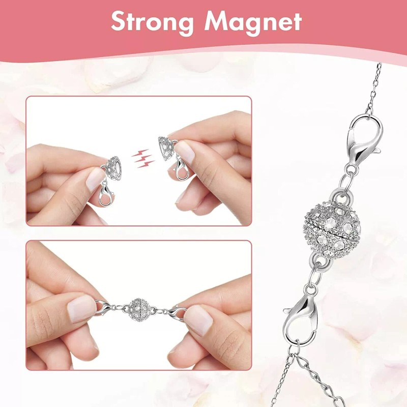 Bonison 12 PK Round Ball Lobster Clasps Gold & Silver