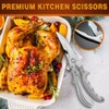 DJLLA Poultry Scissors Kitchen Scissors Silver Stainless Steel Multi-Purpose Scissors
