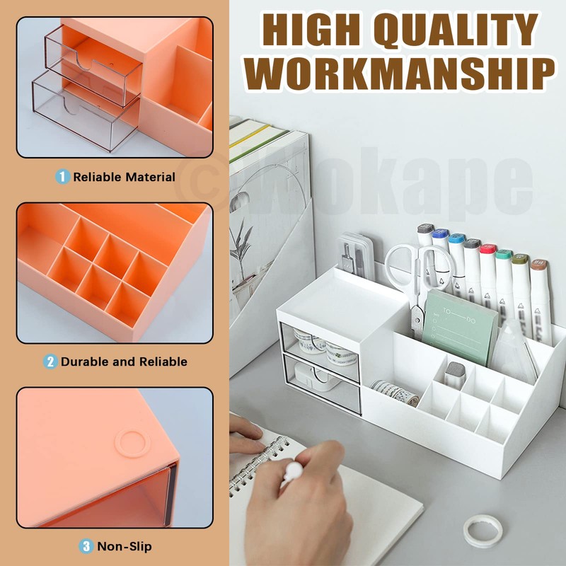 Wokape Makeup Organizer with Compartments and Drawers, Large Cosmetic Holder