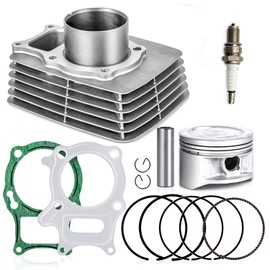OUMURS 68.5mm Compatible with honda TRX250 Cylinder Piston Compatible with 1997-2019 honda Recon 250 Sportrax 250 TRX250X TRX250EX TRX250TM TRX250TE Cylinder Piston Gasket Top End Kit Spark Plugs