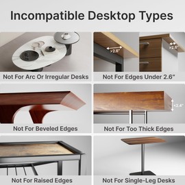 PEGZONE Desk Extender Tray, 28" x 12" Clamp On Desk Shelf, Desk Extension with Laptop Holder, Table Desk Arm Rest, Clamp On Keyboard Tray for Office and Home, Workstation Organizer, Large, Wood