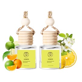 DEGUI 2Pack Lemon Scented Automotive Air Freshener Set, Car Accessories Decoration Hanging Scented Car Diffuser for Men Women Best Gifts