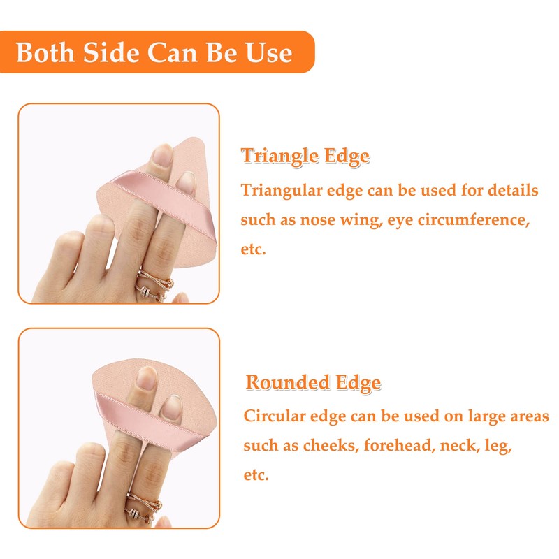 4 Pieces Triangle Makeup Powder Puff Make Up Sponge, Soft