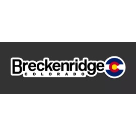 Breckenridge, Colorado Breckenridge - Colorado - Ski Resort Stickers  - with Colorado Flag