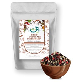 four Colour Mixed Whole Peppercorns Dried (Black | White | Pink | Green) Premium Quality by spice r us 50g-1900g (90g)