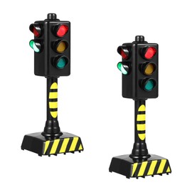 NUOBESTY Traffic Light Lamp Toy DIY Traffic Sign Model Traffic Light Lamp Children's Toy Traffic Light for Children Early Education Toy 2 Pieces