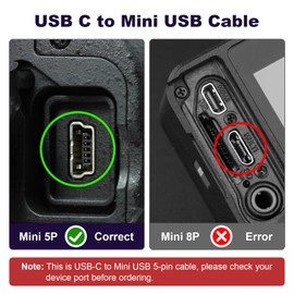 Sqrmekoko USB-C to Mini-USB Power Cord Wire Data Cable Compatible with Blue Yeti USB Mic Black Out, MIC Recording Microphones, Pro USB Microphone, Blue Snowball iCE USB Mic-3.3ft