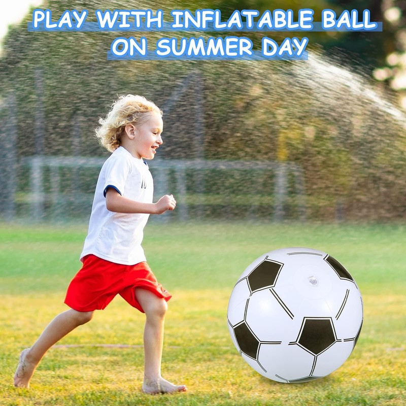 Roontin Inflatable Football, 3 Pack with Pump, for Kids and