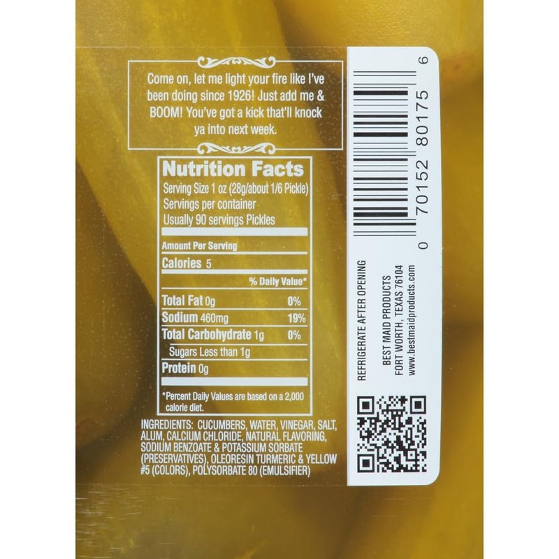 Hot and Spicy Pickle Whole Dill Pickles Fresh Pack (1