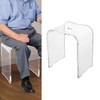 YUYFCC Clear Acrylic Bathroom Stool Modern Acrylic Shower Bench Freestanding