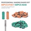 siyuwuro 100 Pcs Nail Drill Bits Small Sanding Bands #180#240