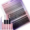 Cluster Lashes Kit Wispy 4 Styles, Individual Eyelashes Kit 3D-20D+30D+7D