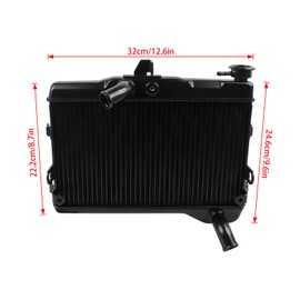 WORLDMOTOP Aluminum Cooling Radiator Replacement for Yamaha MT07 MT-07 2015-2023 FZ07 FZ-07 2015-2017 XSR700 XSR 700 2018-2023 Engine Radiator Cooler