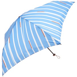 mabu MBU-LMDPT10 Folding Umbrella, Lightweight, Design, Candy Blue, 5 Ribs, 21.7 inches (55 cm), UV Protection, Over 97% Fiberglass Ribs