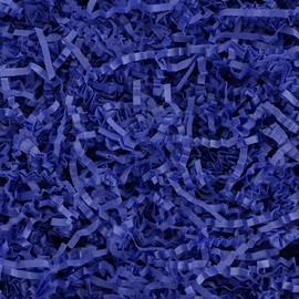 Crinkle Cut Paper Shred Filler (1 LB) for Gift Wrapping & Basket Filling - Royal Blue | MagicWater Supply