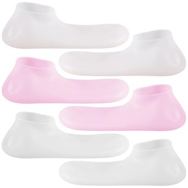 CALLARON 3 Pares Calcetines De Silicona Hidratantes Para Pies Cubre Pies Gel Fundas De Pedicura Cubierta De Pie Para Cuidado De La Piel En Casa Y...  