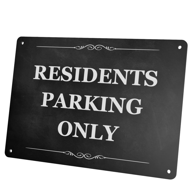 A5 "RESIDENTS PARKING ONLY" Sign - 3mm Aluminium Composite, UV