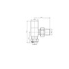 Keenware KRA-215 Midas Square Towel Rail & Radiator Angle Valves: