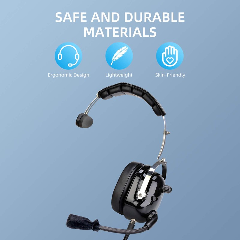 Retevis Unilateral Noise Reduction Two Way Radio Headset with Mic,Volume