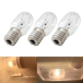 JRSMART Light Bulb for GE Kenmore Whirlpool LG Maytag Amana Microwave, 125V 40W Microwave Surface Light Bulbs Under Hood Replace for WB25X10030 8206232A, E17 Base, 3PCS