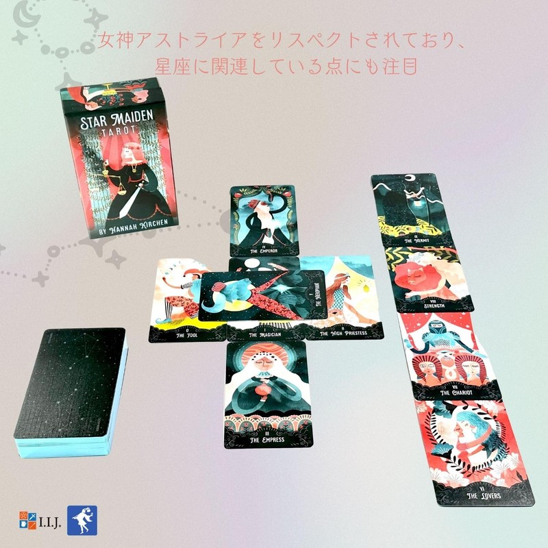 I.I.J Tarot Cards, 78 Cards, Tarot Divination, Star Maiden Tarot,