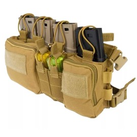 Tacticshop Tactical Chest Rig Coyote Brown | 1000 Nylon |Padded Cross back | Shoulder Strap